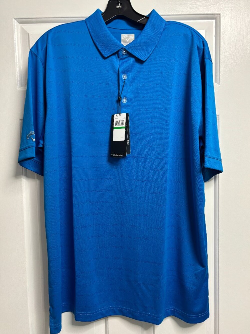 Callaway Golf Polo Blue Striped Cooling Fabric NWT $70 MSRP